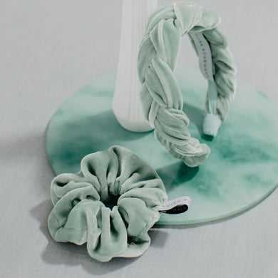 Scrunchie Lindgrün| Aus Samt
