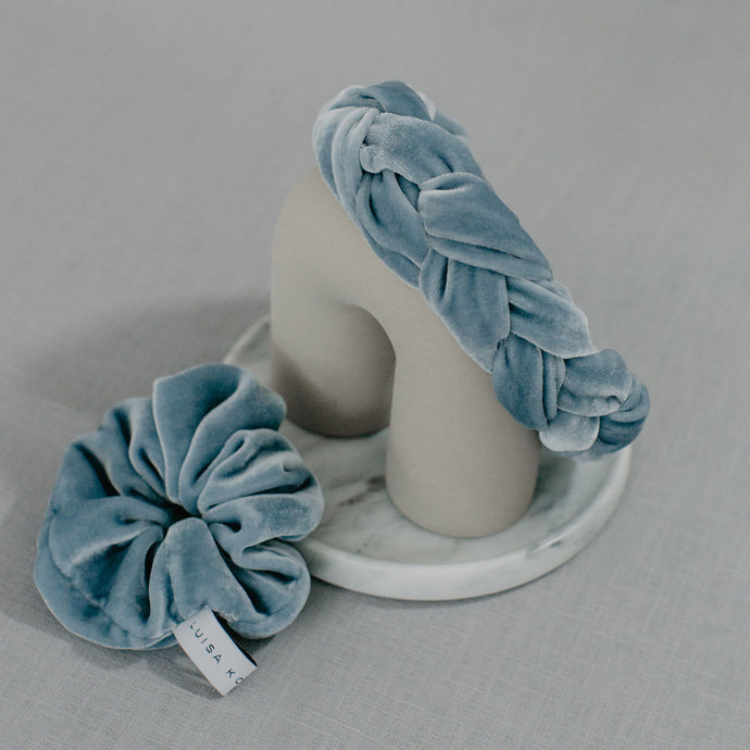 Scrunchie Hellblau | Aus Samt