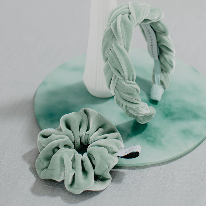 Scrunchie Lindgrün| Aus Samt